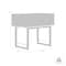 Armen Living Marquis 1 Drawer Oak Wood Nightstand with Black Metal Legs LCMULAGR - alternate 3